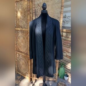 Vintage 1980s Holly Deb Union Made 100% Wool Elegant Black Women's Jacket_XL